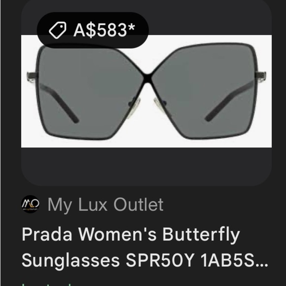 Prada Black and Blue Geometric Sunglasses - Picture 3 of 17